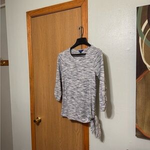 Apt. 9 Small Multi-Color w/Space Dye Print Scoop Neck 3/4 Sleeve Knit Top - EUC